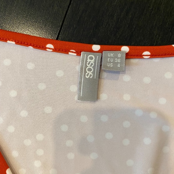 ASOS Petite Red Top with Dotted Pattern - Picture 5 of 7